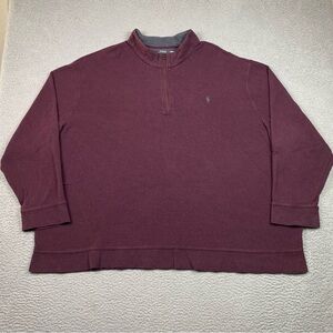 Polo Ralph Lauren Men's Size 5XB Maroon 1/4 Zip Long Sleeve Sweatshirt